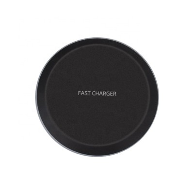 Round white and black qi 5W 10W wireless chargers station desktop charger